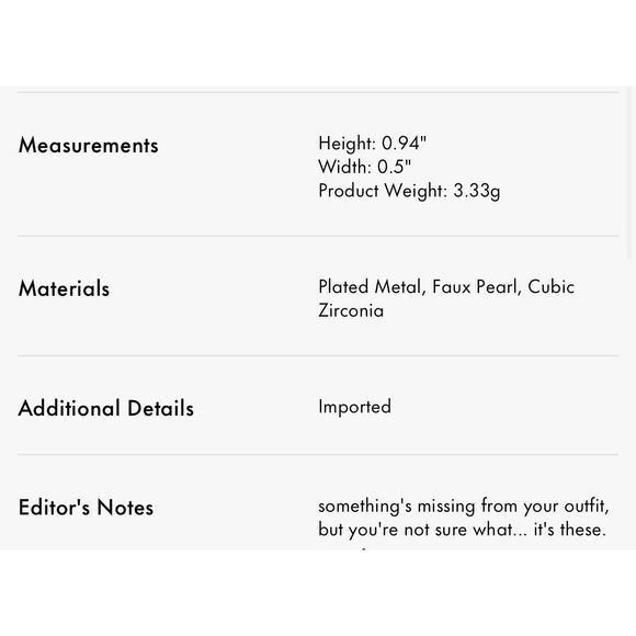 Kate Spade NEW earrings - Something Sparkly - faux pearl/ gold - Picture 7 of 8